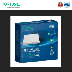 V-Tac VT-61018CCT Mini Pannello LED SMD Quadrato 18W Chip CREE CCT