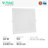V-Tac VT-61024CCT Mini Pannello LED SMD Quadrato 24W Chip CREE CCT