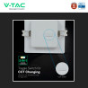 V-Tac VT-61024CCT Mini Pannello LED SMD Quadrato 24W Chip CREE CCT