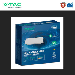 V-Tac VT-61024CCT Mini Pannello LED SMD Quadrato 24W Chip CREE CCT