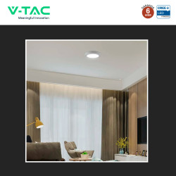 V-Tac VT-60024CCT Mini Pannello LED SMD Rotondo 24W Chip CREE CCT