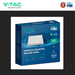 V-Tac VT-60024CCT Mini Pannello LED SMD Quadrato 24W Chip CREE CCT
