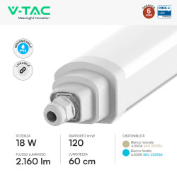 V-Tac VT-12017 Tubo LED Lineare 18W SMD Chip CREE Linkabile IP65