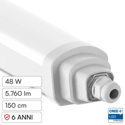 V-Tac VT-12049 Tubo LED Lineare 48W SMD Chip CREE Linkabile IP65