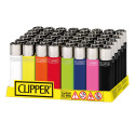 Clipper Micro Accendino a Pietrina Piccolo Ricaricabile con Fantasia Solid Mix Brand - Box da 48 Accendini