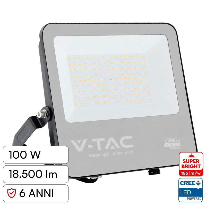 V-Tac VT-44105 Faro LED 100W SMD Chip CREE IP65 Serie Super Bright
