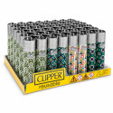 Clipper Large Accendino a Pietrina Grande Ricaricabile con Fantasia Retrospring - Box da 48 Accendini