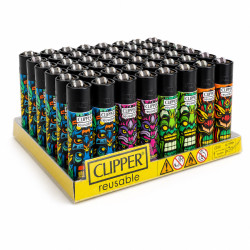 Clipper Large Accendino a Pietrina 420 Weed Totems - 48 Accendini