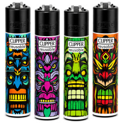 Clipper Large Accendino a Pietrina 420 Weed Totems - 4 Accendini