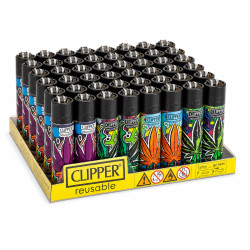 Clipper Large Accendino a Pietrina 420 Acid Dream - 48 Accendini