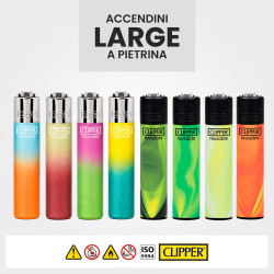 Clipper Large Espositore 144 Accendini a Pietrina Mix10