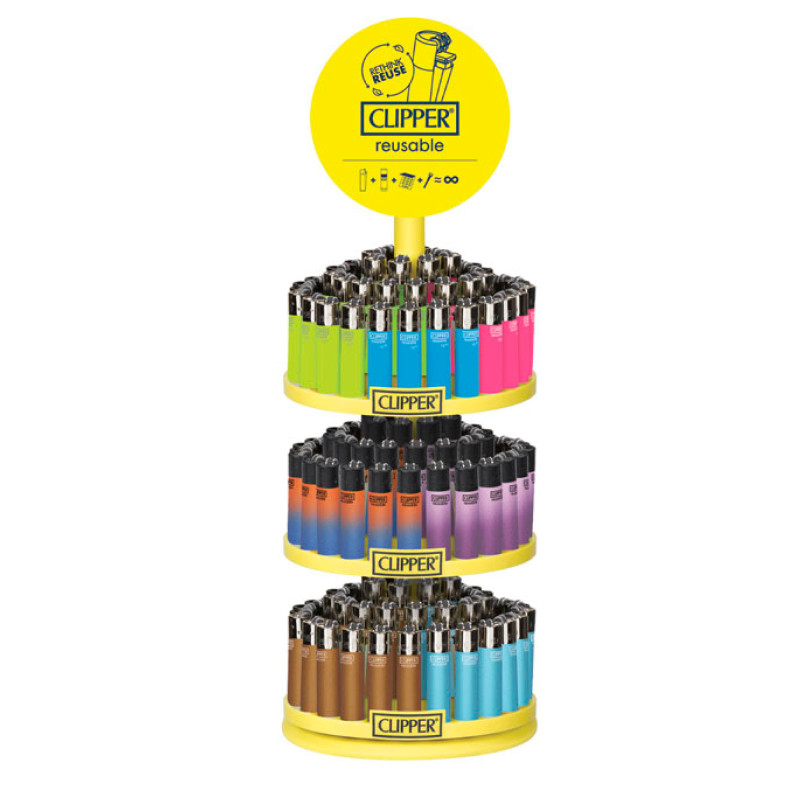 Clipper Micro Espositore 144 Accendini a Pietrina Paint Mix21