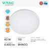 V-Tac VT-8179 Plafoniera LED Rotonda 40W SMD Chip CREE CCT 5in1 IP65