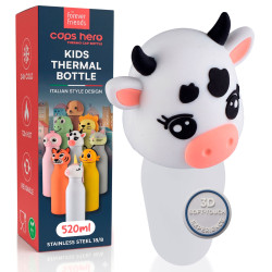 CapsHero Borraccia Termica Bambini Senza BPA 520ml Mucca Cow Cora