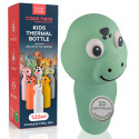 Borraccia Termica per Bambini Acciaio Inox 18/8 CapsHero Senza BPA 520ml Caldo 12h Freddo 24h Fantasia Coccodrillo Dino Dex