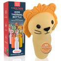 CapsHero Borraccia Termica per Bambini Acciaio Inox 18/8 Senza BPA 520ml Antiodore Caldo 12h Freddo 24h Fantasia Leone Lion Lio