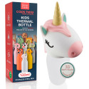 CapsHero Borraccia Termica Bambini Acciaio Inox 18/8 Senza BPA 520ml Caldo 12h Freddo 24h Fantasia Unicorno Unicorn Una