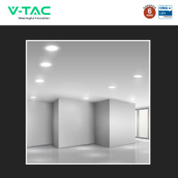V-Tac VT-61024CCT Mini Pannello LED SMD Rotondo 24W Chip CREE CCT