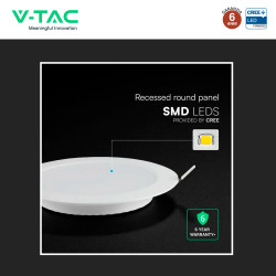 V-Tac VT-61024CCT Mini Pannello LED SMD Rotondo 24W Chip CREE CCT