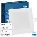 V-Tac VT-61006CCT Mini Pannello LED SMD Quadrato 6W Chip CREE Changing Color CCT 3in1 a Incasso - SKU 104806