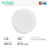 V-Tac VT-60006CCT Mini Pannello LED SMD Rotondo 6W Chip CREE CCT