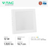 V-Tac VT-61012CCT Mini Pannello LED SMD Quadrato 12W Chip CREE CCT