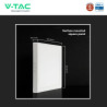 V-Tac VT-61012CCT Mini Pannello LED SMD Quadrato 12W Chip CREE CCT