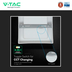 V-Tac VT-61012CCT Mini Pannello LED SMD Quadrato 12W Chip CREE CCT