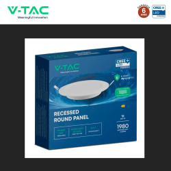 V-Tac VT-61018CCT Mini Pannello LED SMD Rotondo 18W Chip CREE CCT