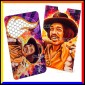 Grinder Card Formato Tessera Tritatabacco in Metallo - Jimi Hendrix Electric Flames [TERMINATO]