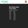 V-Tac Batteria BMS LiFePO4 51,2V 314Ah 16,07kWh Garanzia 10 Anni Nera