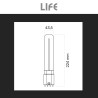 Life Lampadina LED 2G11 4 Pin 24W Tubolare PL-L SMD in Vetro