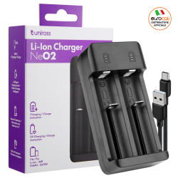Uniross NeO2 Li-ion Charger Caricabatterie Batterie agli Ioni di Litio