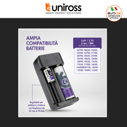 Uniross NeO2 Li-ion Charger Caricabatterie Batterie agli Ioni di Litio