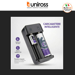 Uniross NeO2 Li-ion Charger Caricabatterie Batterie agli Ioni di Litio