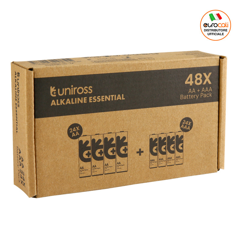Uniross Alkaline Essential Pile Alcaline LR6 AA + LR03 AAA