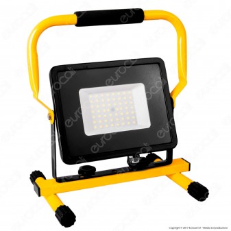 V-Tac VT-4250 Faro LED SMD 50W Portatile con Staffa e Cavo di