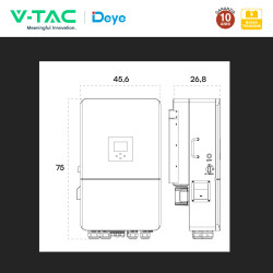 V-Tac Deye Inverter Trifase On-Grid / Off-Grid 16kW IP65