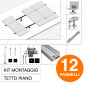 V-Tac Kit Struttura in Alluminio per Montaggio di 12 Pannelli Solari Fotovoltaici 30mm da 400W a 590W per Tetto Piano