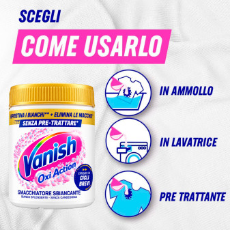 Vanish Oxi Action Pink Smacchiatore Sbiancante in Polvere