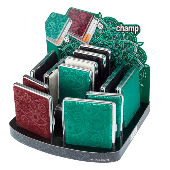 Champ Astuccio Porta Sigarette in Metallo Fantasia Mandala - Box da 12