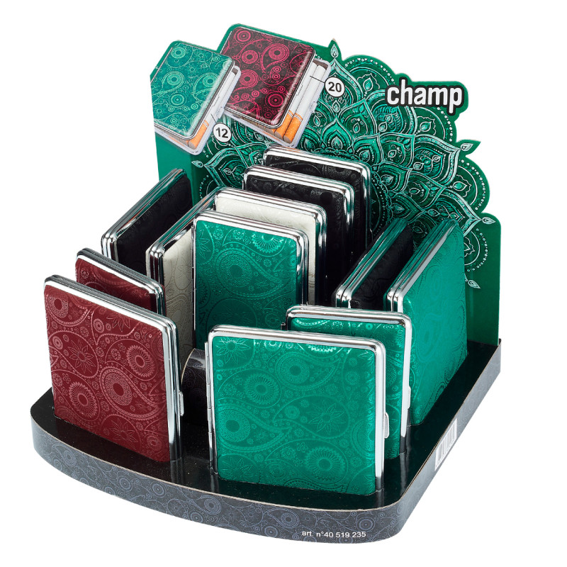 Champ Astuccio Porta Sigarette in Metallo Fantasia Mandala - Box da 12