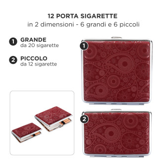 Champ Astuccio Porta Sigarette in Metallo Fantasia Mandala - Box da 12