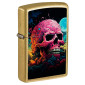 Zippo Accendino a Benzina Ricaricabile e Antivento con Fantasia Space Skull Design - mod. 47281