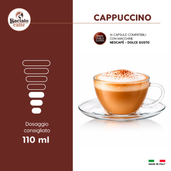 16 Capsule Baciato Caffè Cappuccino Cialde Compatibili Nescafè