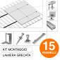 V-Tac Kit Struttura in Alluminio per Montaggio di 15 Pannelli Solari Fotovoltaici 30mm da 400W a 590W su Tetto Lamiera Grecata