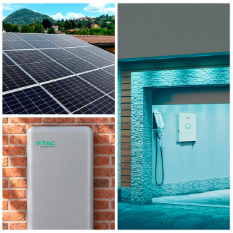 Kit 8 Pannelli Solari 505W + Inverter 3,6kW + Batteria + Quadri DC/AC