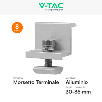 Kit Struttura Montaggio di 10 Pannelli Solari su Tetto Piano