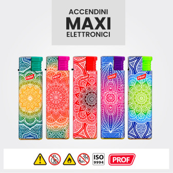 Prof Jet Flame Accendino Elettronico Mandala 25 Accendini