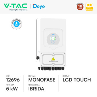 Set 10 Pannelli Solari 505W + Inverter 5kW + Accessori V-Tac
